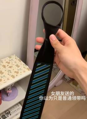 LED发光领带科技感配饰派对表演道具夜场演出蹦迪服饰潮玩道具.