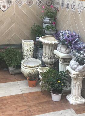 欧式婚庆路方引道具户外石F87T8999膏罗马形座柱子花架花盆底落地