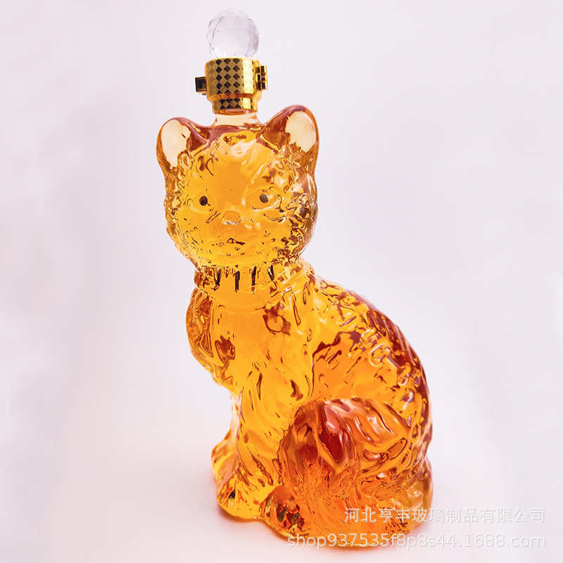 New cat-shaped bubble wine bottle, animal wine bottle, craft wine bottle, twelve zodiac signs, creative wine bottle