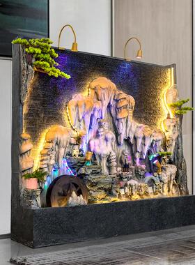 水幕司假墙流水喷泉酒店公水景装饰别山墅花园庭院客厅EPF景观摆