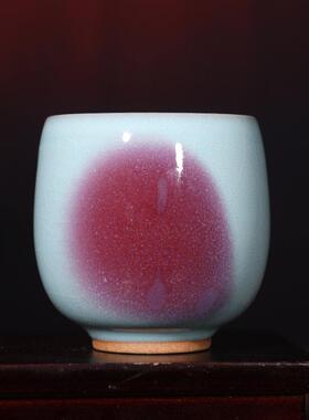 钧瓷单杯陶瓷主人杯禹州神垕钧窑变釉个人茶杯子品茗杯小号喝水杯