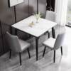 Slate dining table for household small apartments, Chinese and Western restaurant reception and negotiation table, square dining table