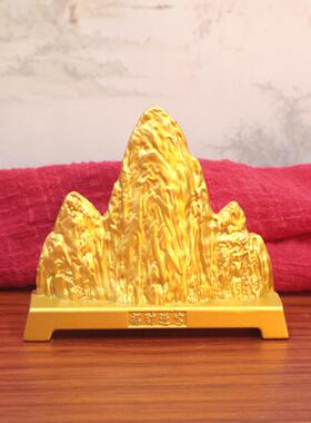 新中式招财进宝金山银山假山创意装饰品小摆件客厅办公室茶桌桌面