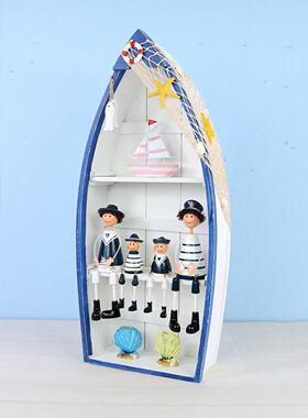 地中海创意船型展示柜手工艺船柜家居储物收纳盒陈列装饰柜置物架