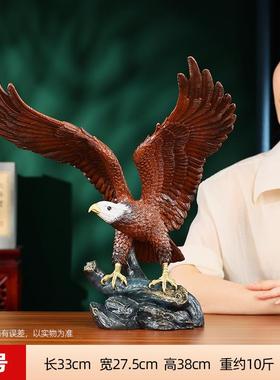 正品铜欣祥公 黄铜大鹏展翅摆老鹰摆件 办大展鸿图工艺品开室业礼