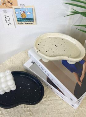 收纳摆件玄关门口钥匙托盘 ins家居装饰品首饰盘客厅摆设乔迁礼品