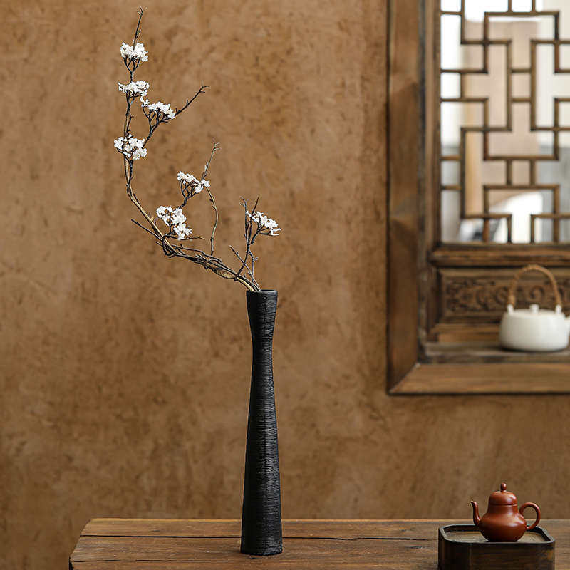 玄关装饰摆件入户电视柜细长细口细高花瓶家居饰品艺术高级感40cm,淘宝优惠券,粉丝福利购,淘宝优惠卷
