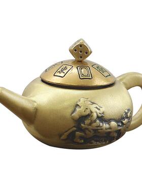 黄铜麻将麻将旋转创意装饰摆件