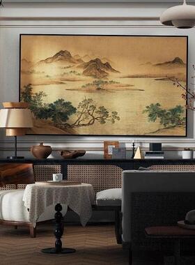 新款直销法式中古风客厅沙发背景墙装饰画中式复古风挂画艺术感侘