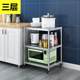 Multi-layer wall corner can be pushed and moved L, kitchen storage rack, floor-standing moving storage rack, pot rack