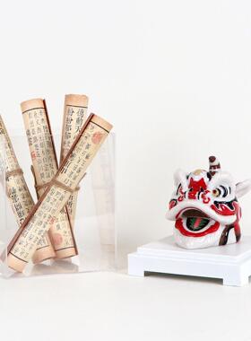 新中式国MC-TY-55潮舞狮装狮子醒头摆件树脂样板间房客厅茶几电视