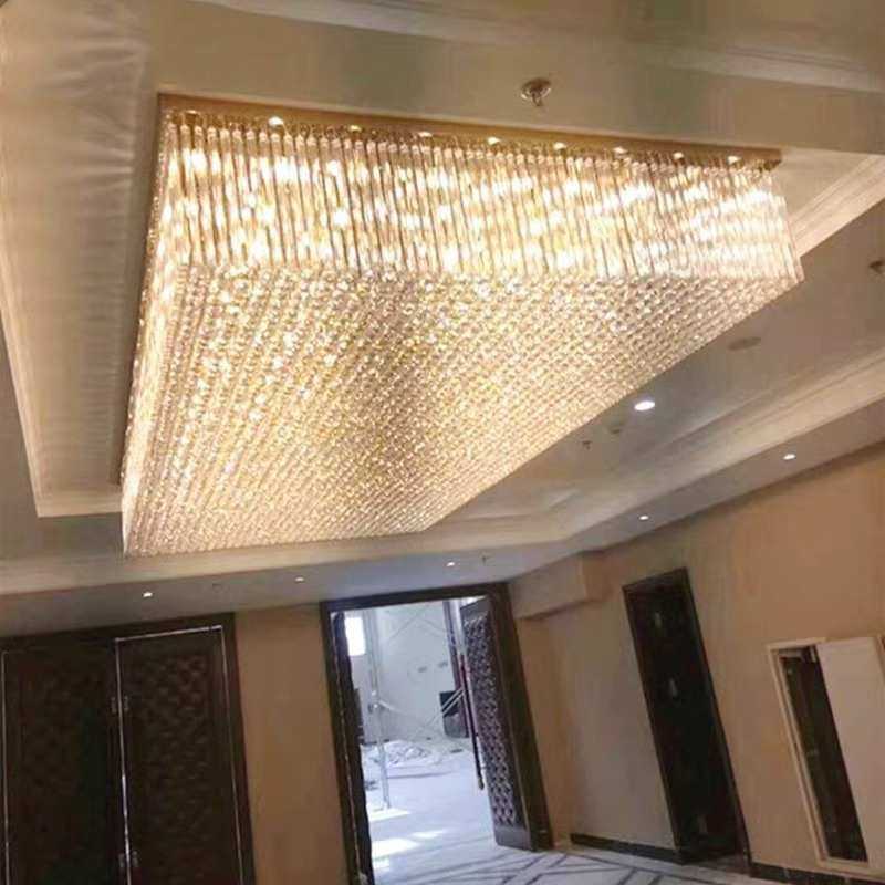 客厅餐厅水晶灯吸顶灯酒店宾馆大堂宴会厅会所过道走廊长方形灯具,淘宝优惠券,粉丝福利购,淘宝优惠卷