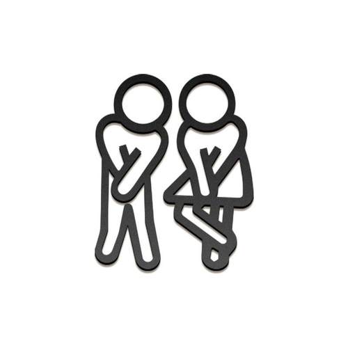 立体图案男女洗手间标识创意卫生间指示贴亚克力加厚厕所门牌提示 - 图3