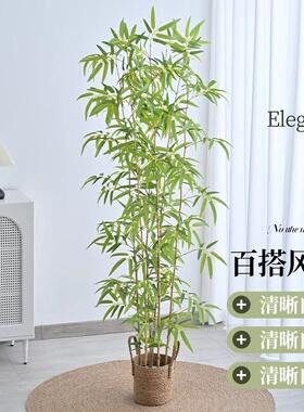彷真绿色植物竹子室内装饰假竹子隔断屏风挡墙景观室外装饰竹盆栽