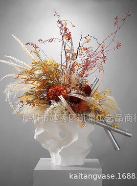 创意太湖石树脂材质桌面装饰花瓶酒店公司样板间电视柜售楼部摆件