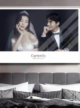 W1TR照片冲洗影楼艺术照个人写真放大做成铝合金相框 24 36寸组合
