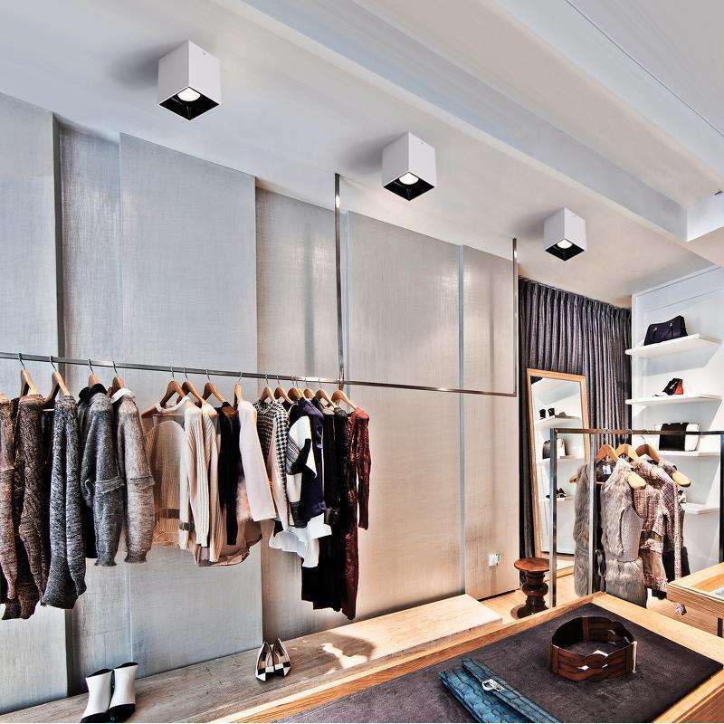 LED square surface-mounted spotlights, shopping malls, shops, living rooms, home corridors, aisles, bold lamps, entrance masterless COB downlights