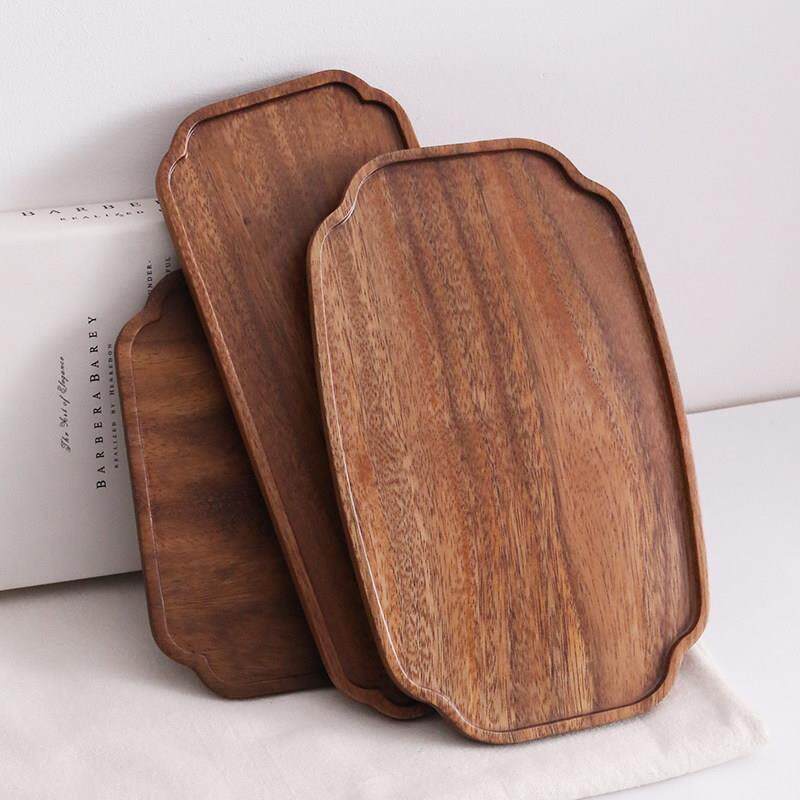 High-end tea cup tray suitable for placing tea cups. Walnut wooden tray. Small tea tray. Tea set. Tea cup storage tray.