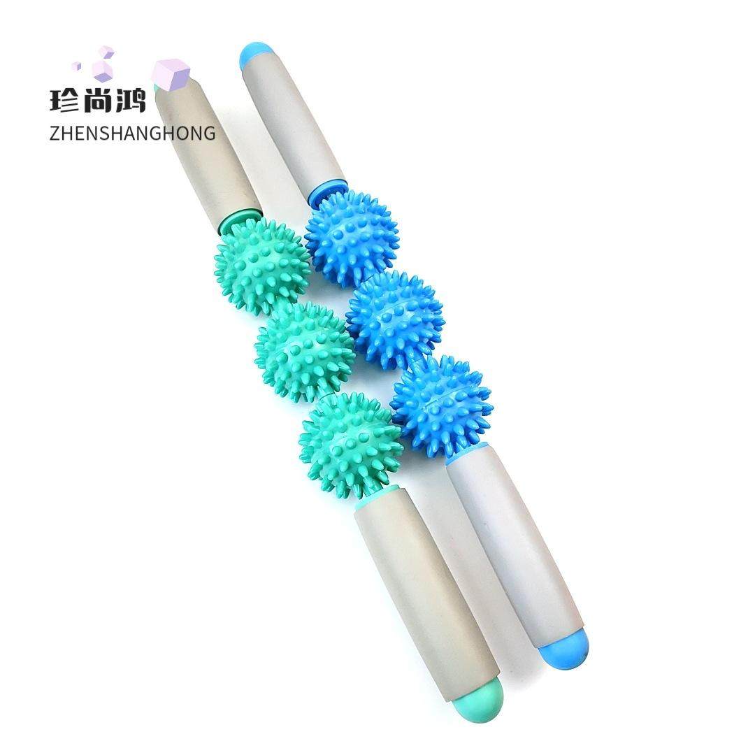 瑜伽狼牙棒刺猬球深度按摩小腿肌肉放松滚轴健身筋膜棒滚轮长高,淘宝优惠券,粉丝福利购,淘宝优惠卷