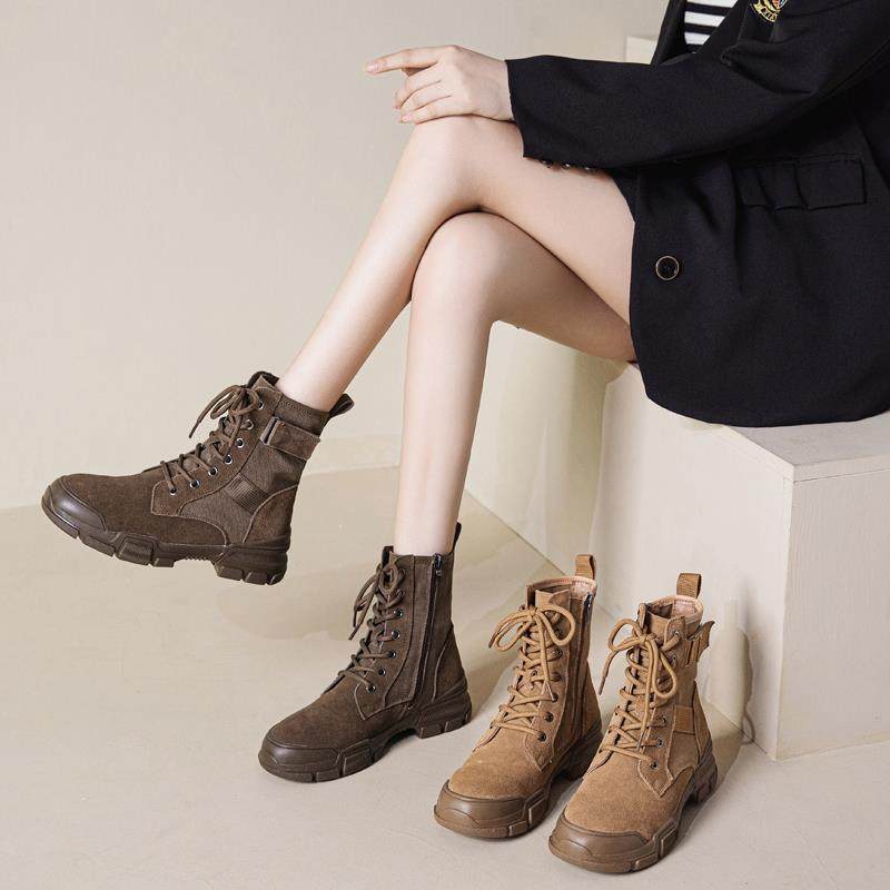 真皮马丁靴女女款2025新款靴子短靴夏天夏季女靴复古登山鞋沙漠靴,淘宝优惠券,粉丝福利购,淘宝优惠卷