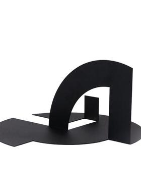 简约现代黑色金属创意折纸艺术几何摆件 样板客厅售楼处桌面装饰