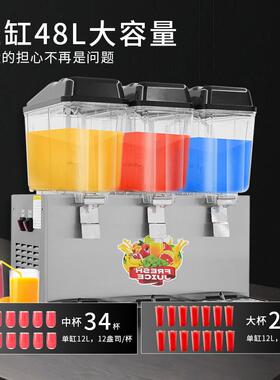 冷饮机果汁机商用奶茶店冷热双温多功能单缸双缸三缸全自动饮料机