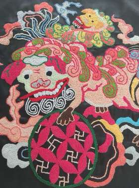 京绣老绣片手工刺绣中式吉祥团花画芯礼品diy衣服包改造布多款入