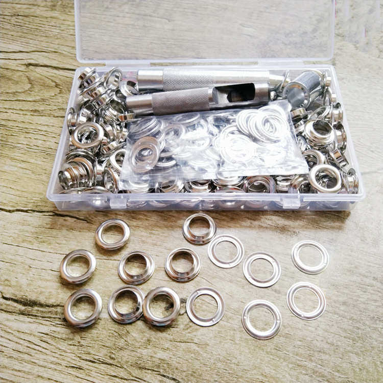 150套12mm气眼带安装工具 腰带风衣配件黄铜盒装鸡眼套装,淘宝优惠券,粉丝福利购,淘宝优惠卷