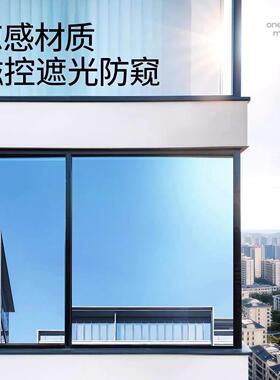 全遮光贴纸黑色不透光防晒隔热膜家用阳台遮阳防紫外线防窥单向膜