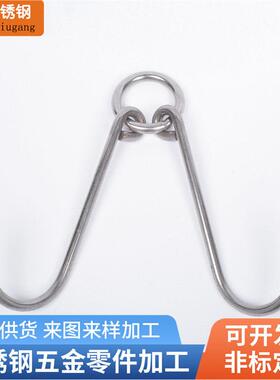 现货不锈钢挂钩 烤鸭挂钩 烧鹅钩 腊肉钩子 加粗双钩环钩