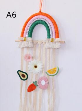 彩虹发夹收纳带女童发饰夹子儿童房间装饰宝宝发箍发卡头饰展示架