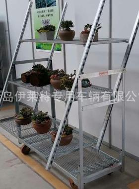 直销鲜花盆栽展示车，花店门口花卉摆放车卖场花卉周转车