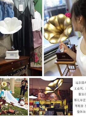 复古胶唱机留声AEE11122机酒模型摆件欧式家黑居居柜客厅装饰品家