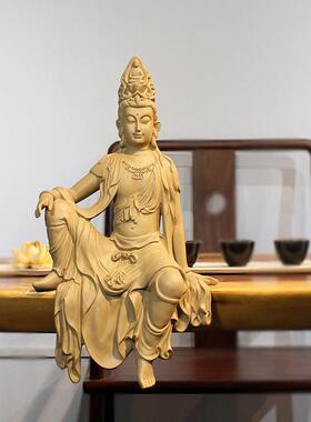 自在观音佛像摆件家居客厅玄关博古架茶室装饰新中式禅意摆设礼品