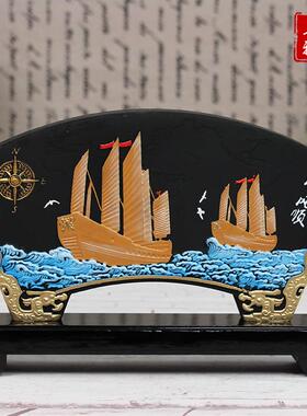 高档品办公室摆件创意现间代书房桌面装饰品酬摆设活性炭雕工艺天