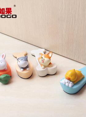 如果门卡通门创童意阻顶防撞REF6B0动物门碰客厅儿安全门档门塞摆