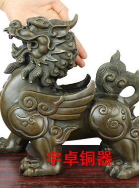 大号铜铜貔貅纯貔貅黄貅铜皮铜貔丘SQW工艺品摆件