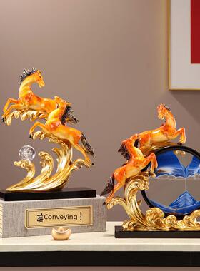 急功近家利流沙绘柜画饰装饰品客厅电视柜酒装办公室乔迁新PVM开