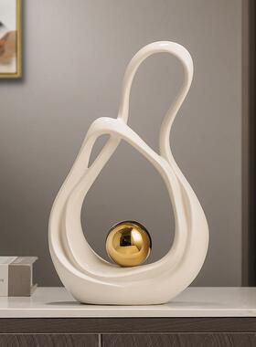 财源滚滚艺术摆件轻奢高档客厅酒柜电视柜玄关办公室装饰品高级感