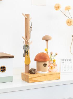 阿楹 玄关鞋柜入门钥匙收纳摆件治愈工位小装饰口罩手表戒指挂架