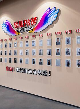 销售精英榜相框公司团队激励员工风采展示墙照片墙企业文化墙装饰