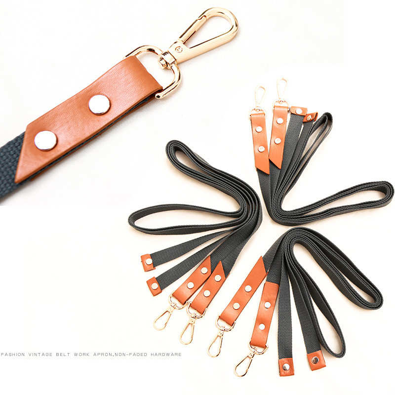 围裙帆布奶茶店发型师定制印字logo男女美发中餐厅咖啡师工作围裙 - 图3