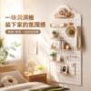Solid wood hole board custom wall shelf shape wall desktop entrance entrance no punching wall hanging desk hanging board