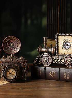 欧式复照古相机店面橱面窗桌装饰树脂摆老式7111相件机影视拍摄道