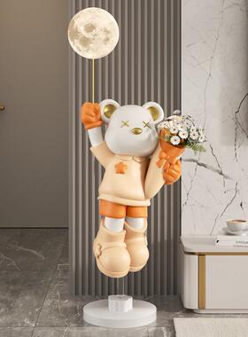 花瓶暴力熊大型落地摆件灯客厅进门电视柜沙发旁家居装饰乔迁礼物