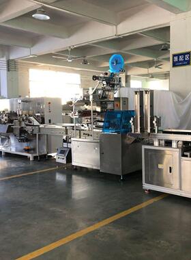 生产湿纸巾机器全自动120片湿巾生产包装机械带帖塑料盖质保一年