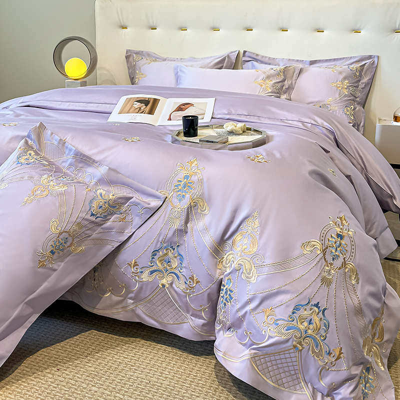 欧式风红色结婚四件套纯棉全棉被套婚庆刺绣婚礼陪嫁喜被床上用品,淘宝优惠券,粉丝福利购,淘宝优惠卷