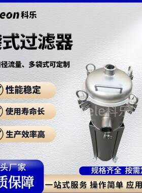 不锈钢食品级袋式液体过滤器设备制固液分离侧入顶入式过滤器