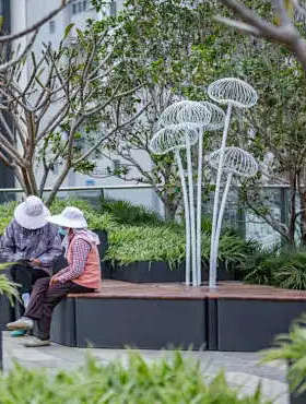 户外厂家不锈钢镂空蒲公英雕塑销售中心地产工业园造景装饰品摆件