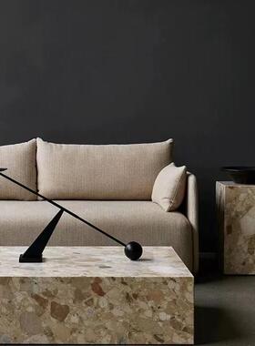 现代极简诧寂黑色烛台创意简约个性几何线条餐厅烛光晚餐浪漫烛台